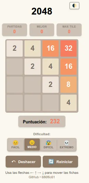 2048 Chrome Extension screenshot 1