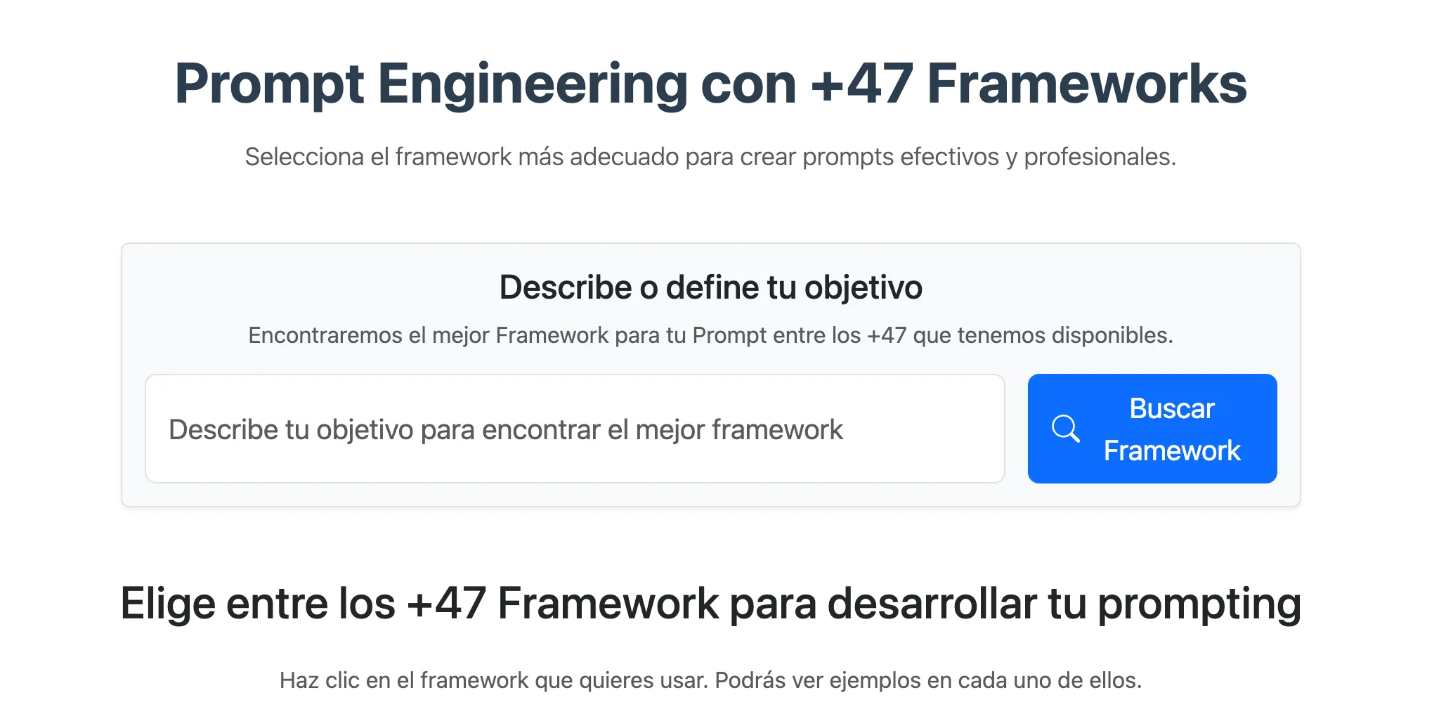 Top 100 Prompt Frameworks screenshot 1