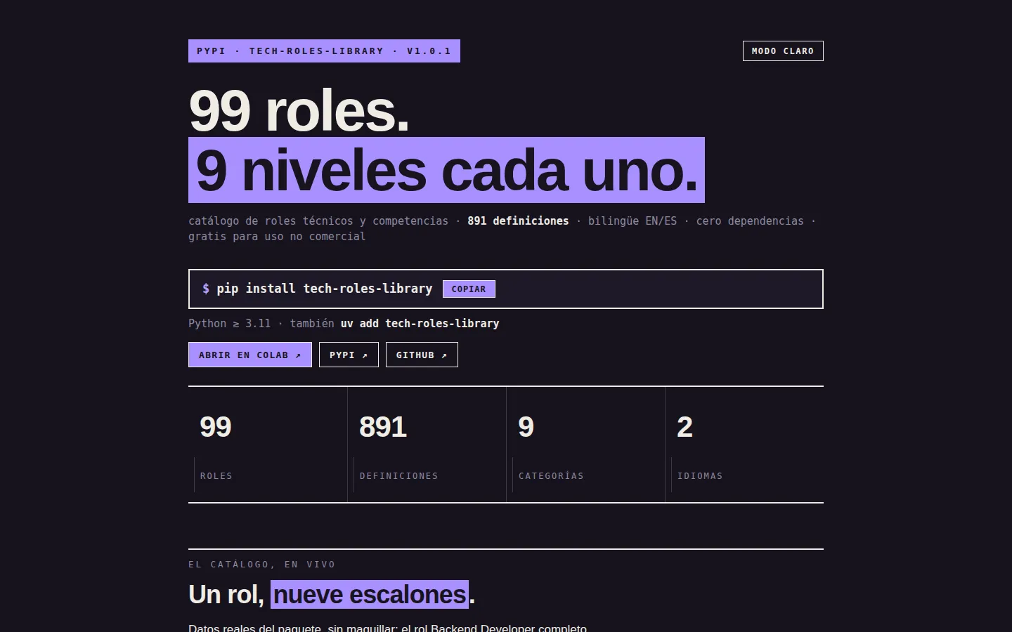 tech-roles-library screenshot 1