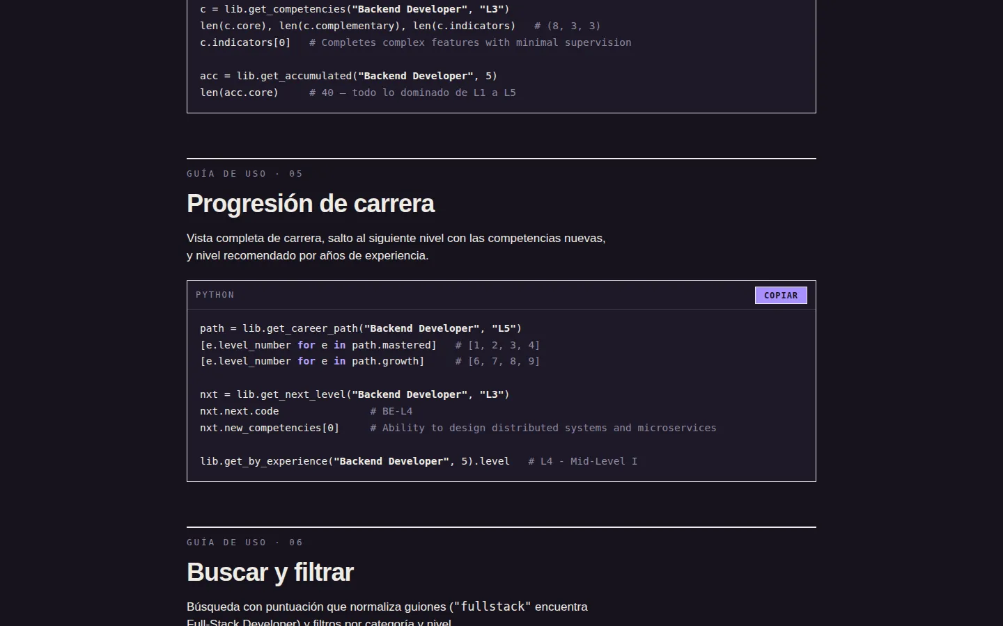 tech-roles-library screenshot 2
