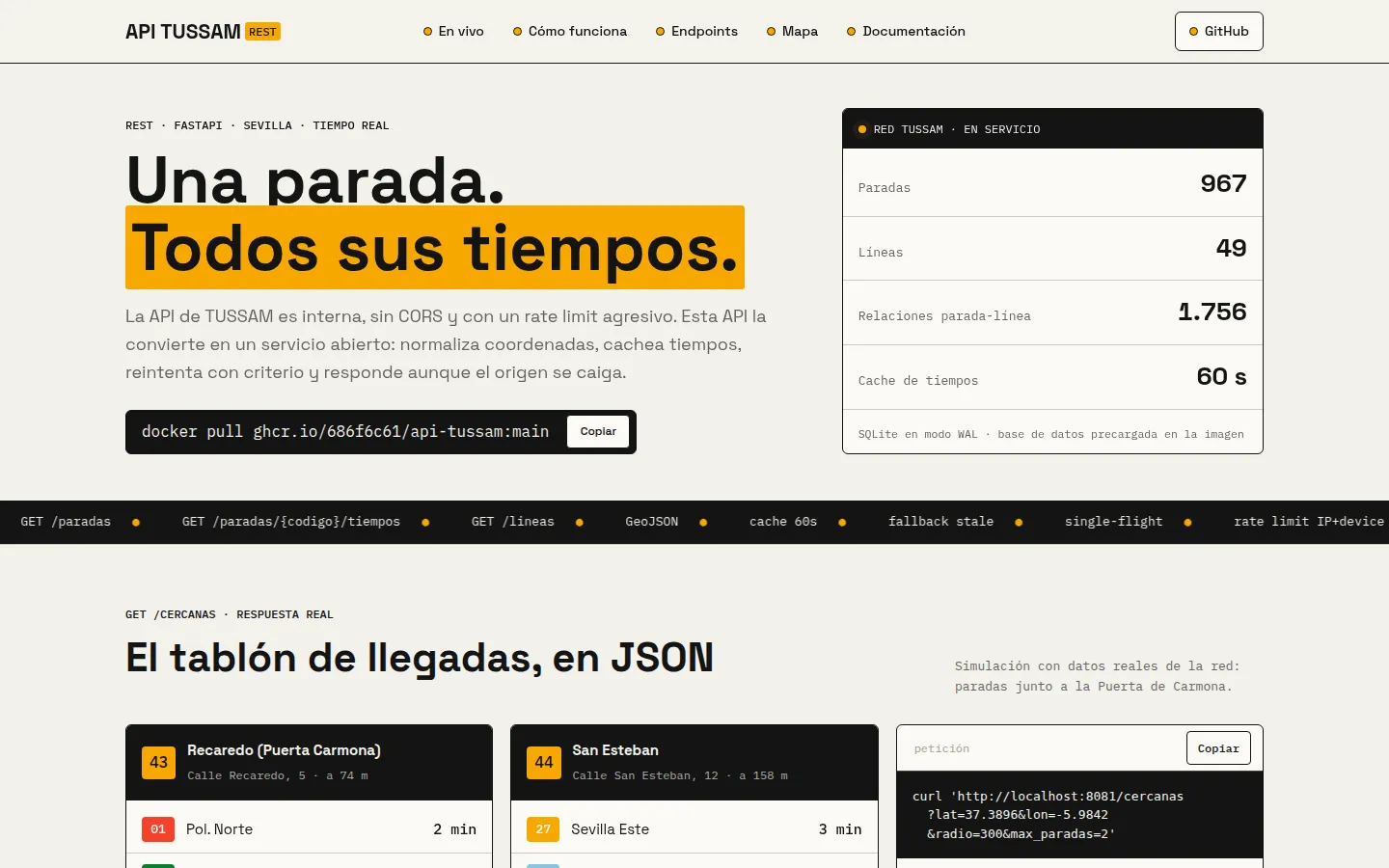 API TUSSAM screenshot 1