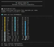 Imagen de ejemplo del proyecto Domain Finder